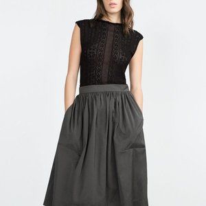 Black Pocket Skirt by Zara - S